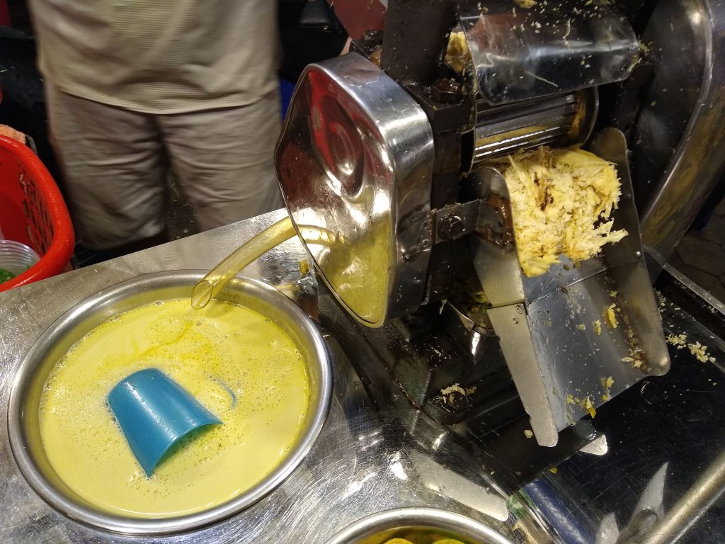Slow juicer on a kitchen counter